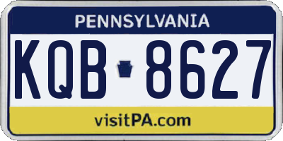 PA license plate KQB8627