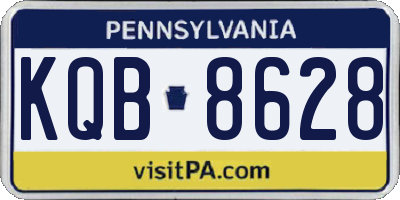 PA license plate KQB8628