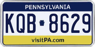 PA license plate KQB8629