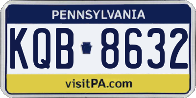 PA license plate KQB8632
