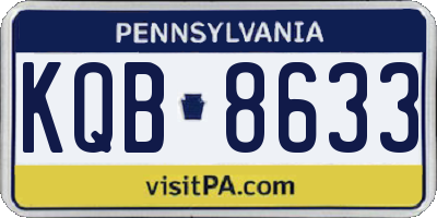PA license plate KQB8633