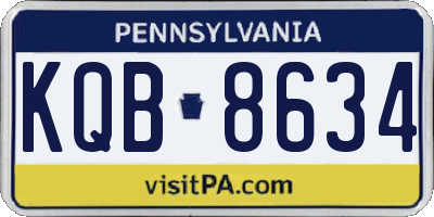 PA license plate KQB8634
