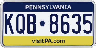 PA license plate KQB8635