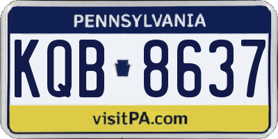 PA license plate KQB8637