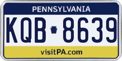 PA license plate KQB8639