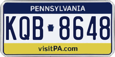 PA license plate KQB8648