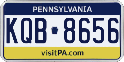 PA license plate KQB8656
