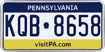 PA license plate KQB8658
