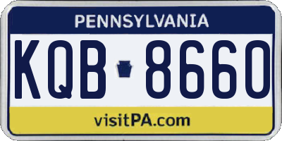PA license plate KQB8660