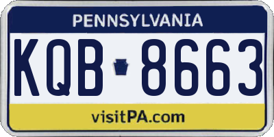 PA license plate KQB8663