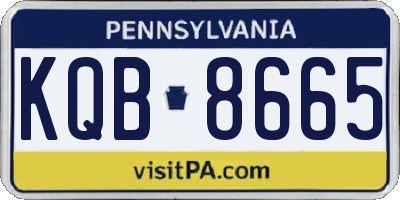 PA license plate KQB8665