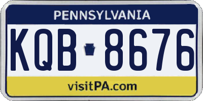PA license plate KQB8676