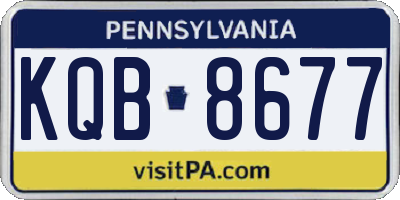PA license plate KQB8677