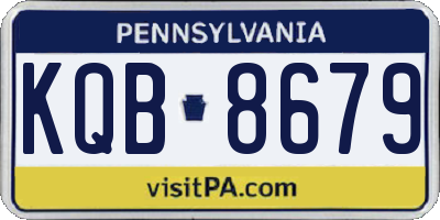 PA license plate KQB8679