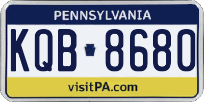 PA license plate KQB8680