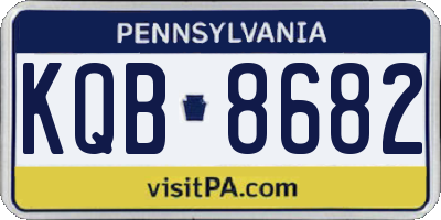 PA license plate KQB8682