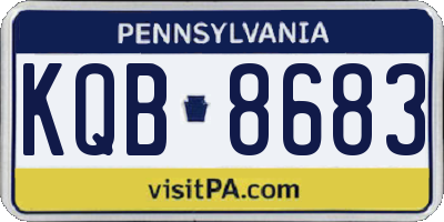 PA license plate KQB8683