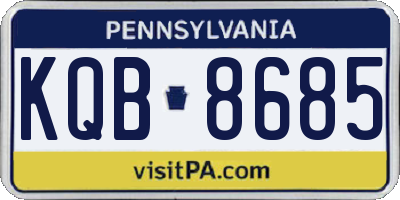 PA license plate KQB8685