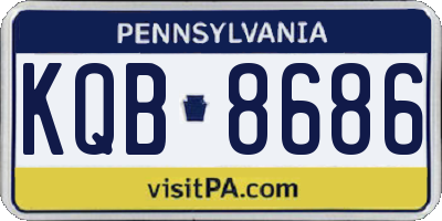 PA license plate KQB8686