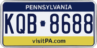 PA license plate KQB8688