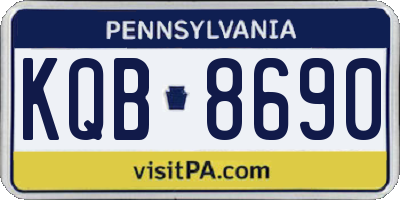 PA license plate KQB8690
