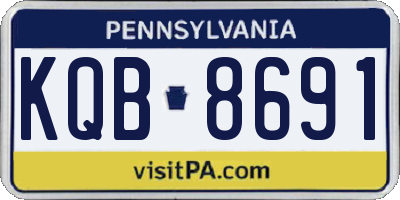 PA license plate KQB8691