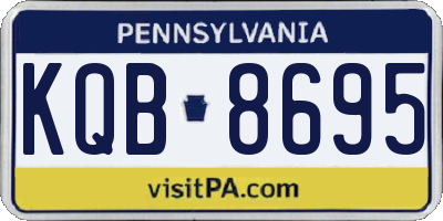 PA license plate KQB8695