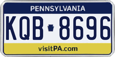 PA license plate KQB8696