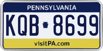 PA license plate KQB8699