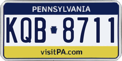 PA license plate KQB8711