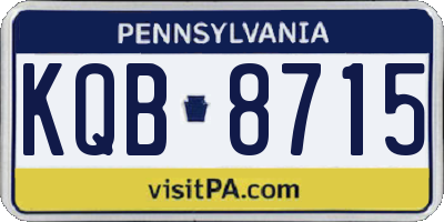 PA license plate KQB8715