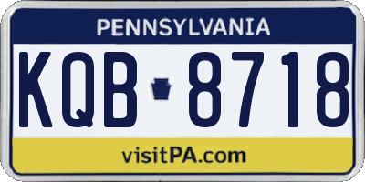 PA license plate KQB8718