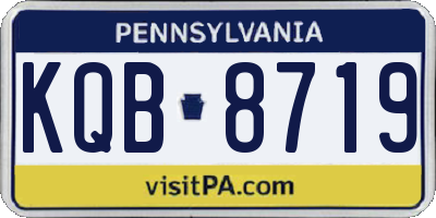 PA license plate KQB8719
