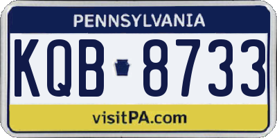 PA license plate KQB8733