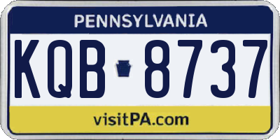 PA license plate KQB8737