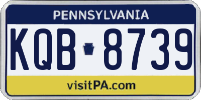PA license plate KQB8739