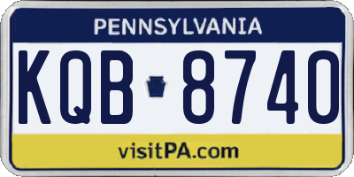 PA license plate KQB8740