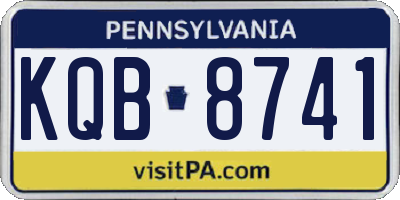 PA license plate KQB8741