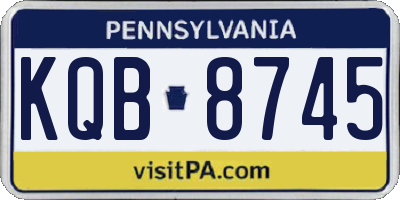 PA license plate KQB8745