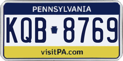 PA license plate KQB8769