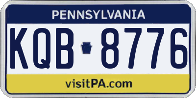 PA license plate KQB8776