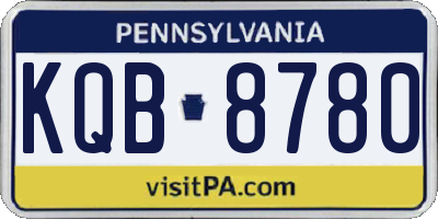 PA license plate KQB8780