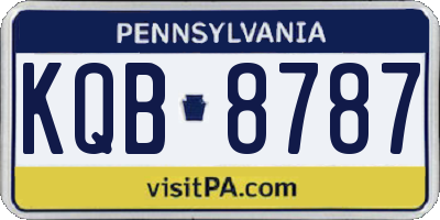 PA license plate KQB8787