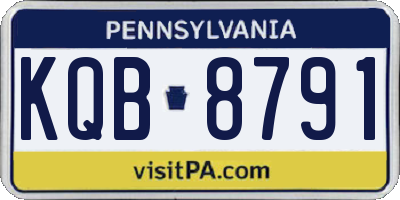 PA license plate KQB8791