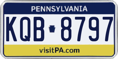 PA license plate KQB8797