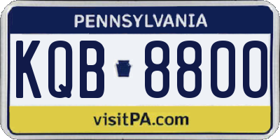 PA license plate KQB8800