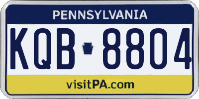 PA license plate KQB8804