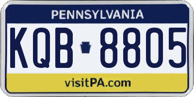 PA license plate KQB8805