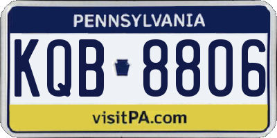 PA license plate KQB8806
