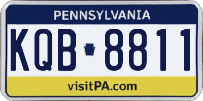 PA license plate KQB8811